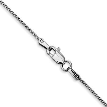 14k White Gold 1.2mm Parisian Wheat Chain 22 Inches