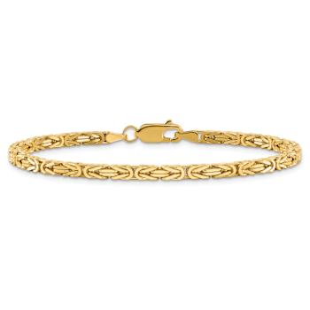 10k Yellow Gold 2.5mm Byzantine Link Bracelet