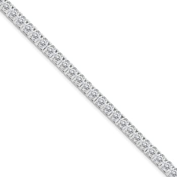 Rhodium Over 14K White Gold 16.00 ct. Near Colorless Moissanite 4 Prong
Tennis Bracelet