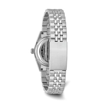 Men's Charles Hubert Stainless Steel Off White Dial Watch