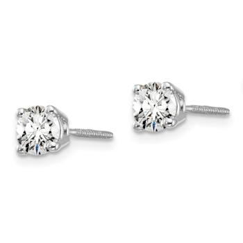 14K White Gold Lab Grown Diamond 2/3ctw Certified VS/SI GH Screw Back 4
Prong Earrings