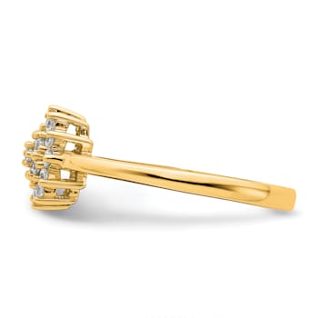 14K Yellow Gold Lab Grown Diamond SI1/SI2, G H I, Cluster Ring