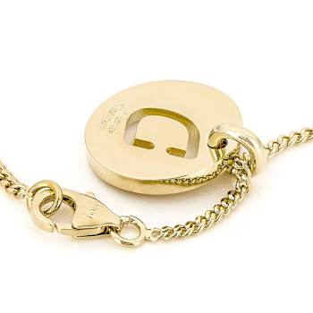 Cardano Initial D Pendant Necklace In 18K Gold Over Bronze
