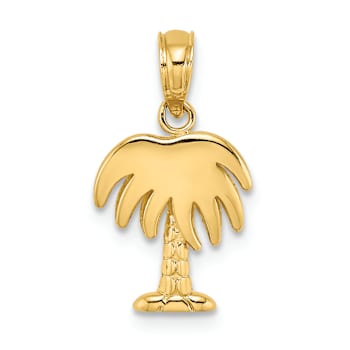 10K Yellow Gold Charleston Palm Tree Charm