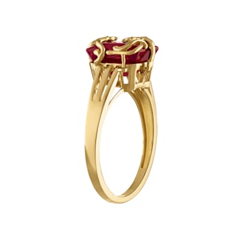 Octagon Mahaleo® Ruby 10K Yellow Gold Medusa Ring 4.88ctw