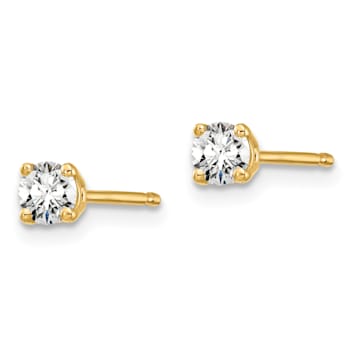 14K Yellow Gold Lab Grown Diamond 1/5ctw VS/SI GH 4 Prong Earrings