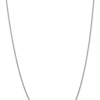 Rhodium Over 14k White Gold 1.4mm Solid Round Open Link Cable 30 Inch Chain