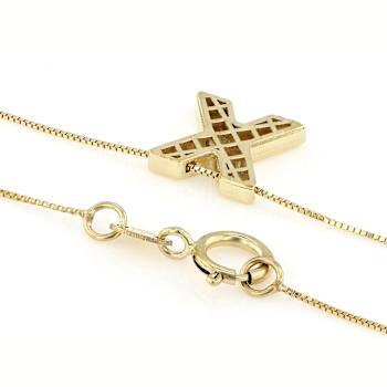 Block Letter X Initial Necklace In 10K Yellow Gold