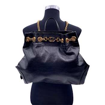Gucci Black Leather Zumi Backpack Shoulder Backpack