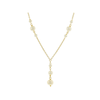 Fresh Water Pearl 14k Yellow Gold 17" Necklace