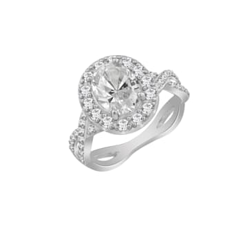 White Cubic Zirconia Platinum Over Sterling Silver Ring 2.68ctw