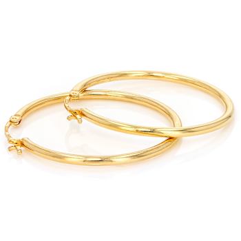 Statement Polished Hoop Earrings In 18K Gold Over Sterling Silver