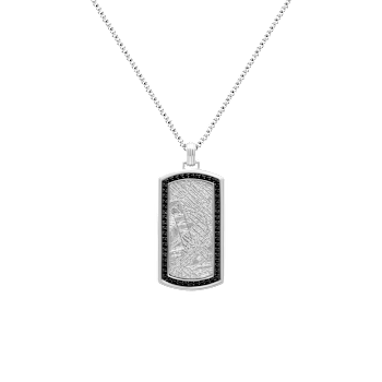 Vezeto Dog Tag Silver Meteorite