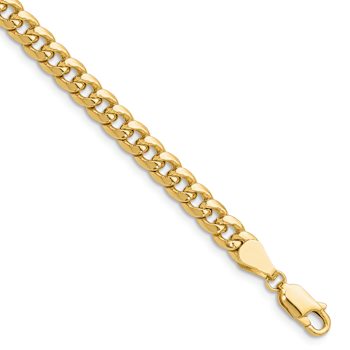 14k Yellow Gold 5.25mm Miami Cuban Link 18 Inch Chain