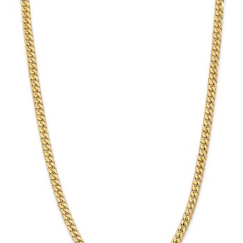 14k Yellow Gold 5.5mm Solid Miami Cuban 26 Inch Chain