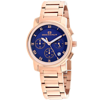 Oceanaut Women's Riviera Blue Dial Rose Stainless Steel Watch