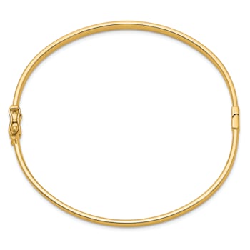 10k Yellow Gold 4mm Hinged Bangle