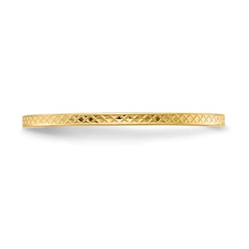 10K Yellow Gold 1.2mm Criss-Cross Pattern Stackable Expressions Band