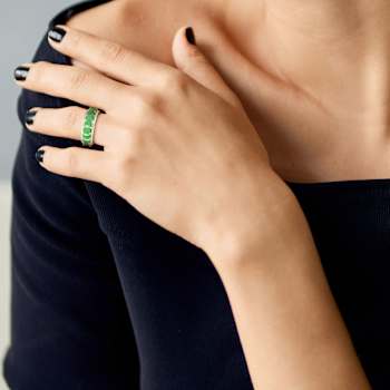 Emerald and Diamond 14K Yellow Gold Ring 2.72ctw