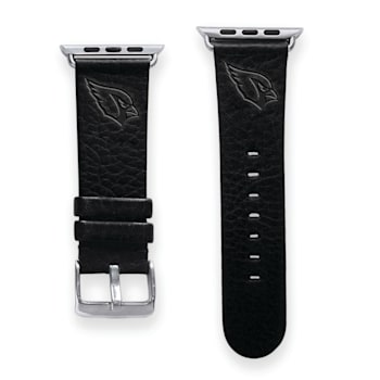 Gametime Arizona Cardinals Leather Band fits Apple Watch (42/44mm S/M
Black). Watch not included.