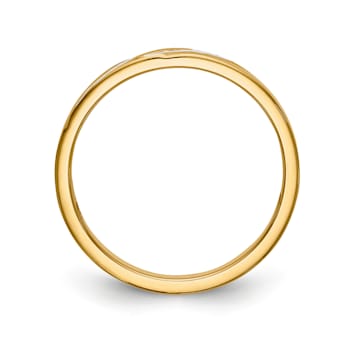 14K Yellow Gold AA Quality Ladies Wedding Band