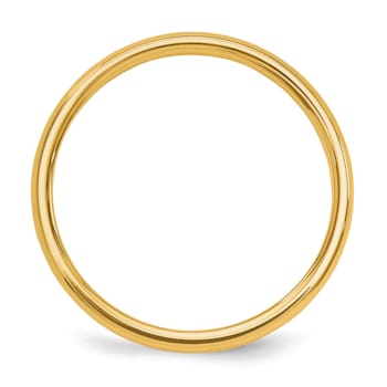 14K Yellow Gold Polished 2mm Band