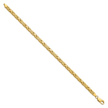 10k Yellow Gold 4mm Byzantine Link Bracelet