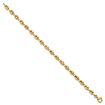 14K Yellow Gold 5mm Anchor Link 7.5 Inch Bracelet