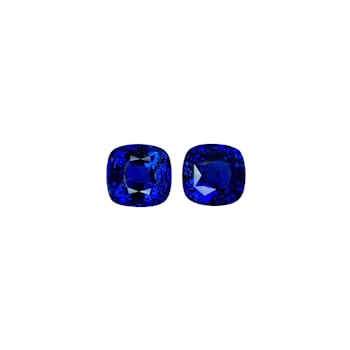 Sapphire 12mm Cushion Matched Pair 22.77ctw