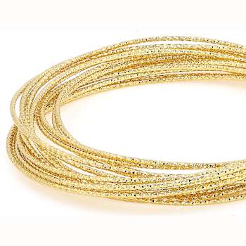 Diamond-Cut Multi-Row Bangle In 18K Gold Over Bronze