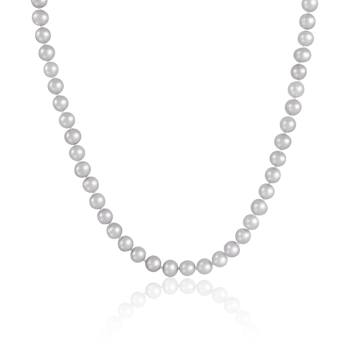 7-8mm Grey Cultured Freshwater Pearl endless Necklace