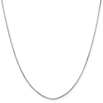 Rhodium Over 14k White Gold 0.8mm Diamond-Cut Solid Octagonal Snake 24
Inch Chain