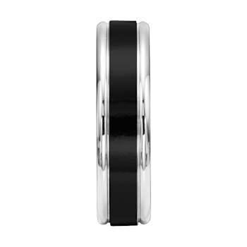6.5mm Comfort Fit Band in Black Titanium with Brushed Finish