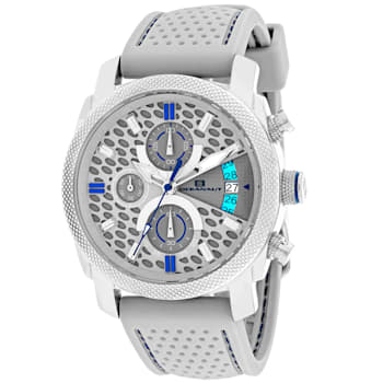 Oceanaut Men's Kryptonite Gray Dial, Gray Rubber Strap Watch