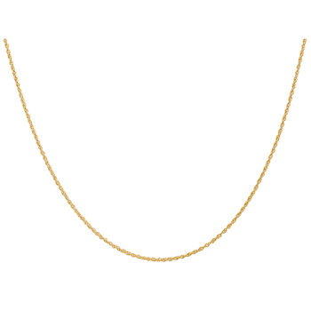 14k Yellow Gold 1.1mm Polished Baby Rope Chain 18 Inches