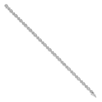 Rhodium Over 14k White Gold Diamond Bracelet