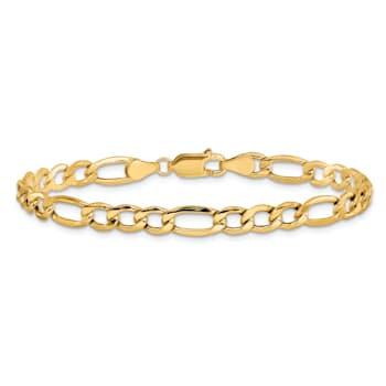 14k Yellow Gold 5.75mm Figaro Link Bracelet