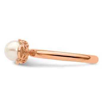 3-6.5mm Cultured Pearl Ring with .10 ct. t.w. Diamonds in