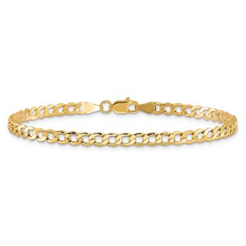 10k Yellow Gold 3.35mm Curb Link Bracelet