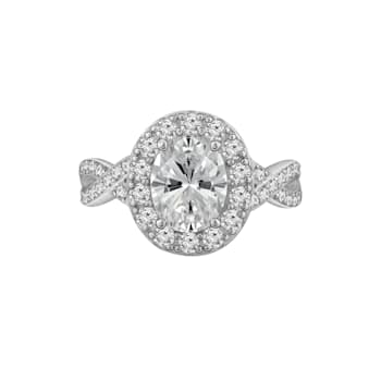 White Cubic Zirconia Platinum Over Sterling Silver Ring 2.68ctw