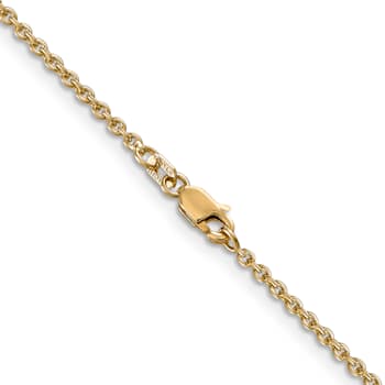 14K Yellow Gold 1.8mm Forzantine Cable Chain Necklace