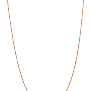 14k Rose Gold 1.5mm Solid Diamond-cut Rope 30 Inch Chain