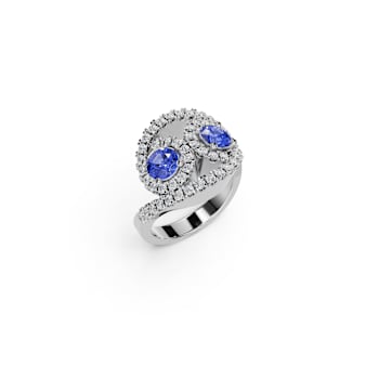 14K White Gold Tanzanite and Diamond Ring 1.28 ctw