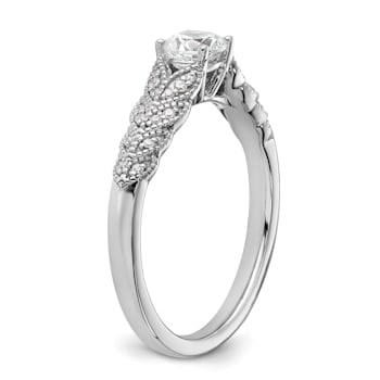 Rhodium Over 14K White Gold Lab Grown Diamond VS/SI GH, Complete
Engagement Ring 0.5ctw