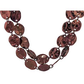 Chocolate Brown Disc Endless Strand Necklace