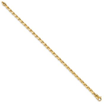 14k Yellow Gold 3.3mm Hand-Polished Fancy Link Bracelet