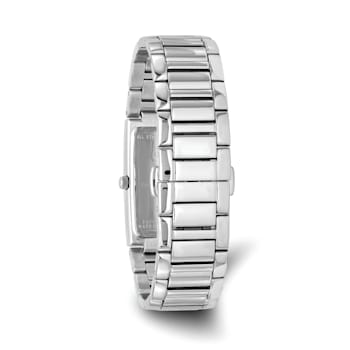 Ladies Charles Hubert Crystal Bezel White Dial 21x46mm Watch