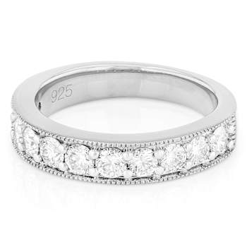 Lab-Grown Diamond Band Ring In Sterling Silver 1.00ctw