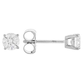 Lab-Grown Diamond Solitaire Stud Earrings 0.50ctw In 10K White Gold