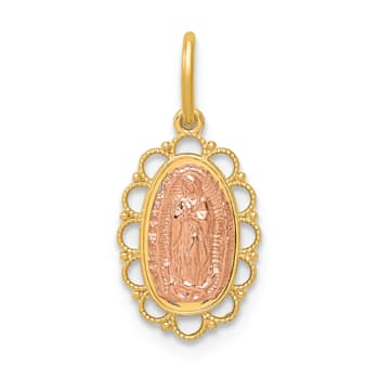 14K Yellow and Rose Gold Guadalupe Pendant